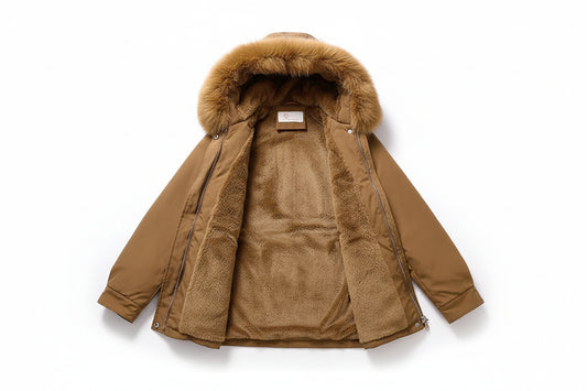 Winter Puffer Jacket for Women – Hooded Fleece Lined Down Coat