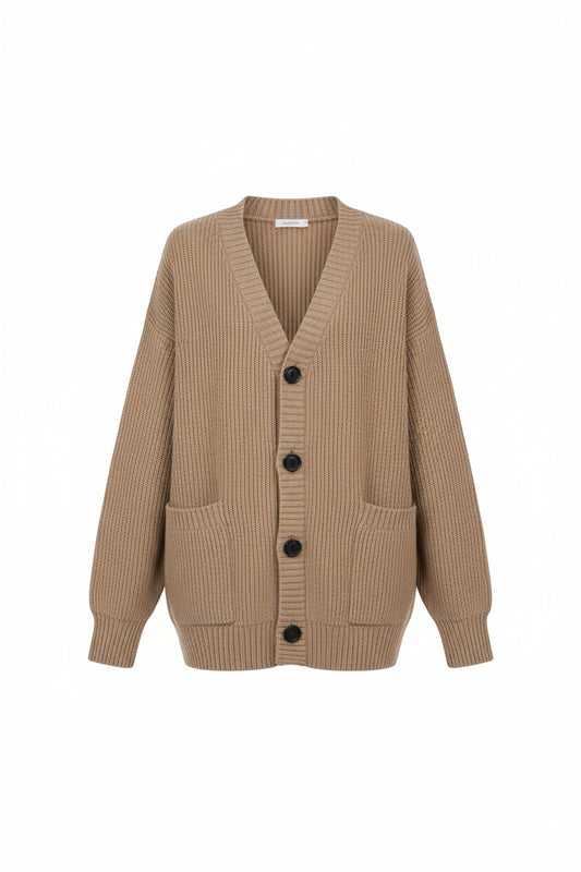 Women's Knitted Cardigan – Casual Long Sleeve Autumn Winter Jacket